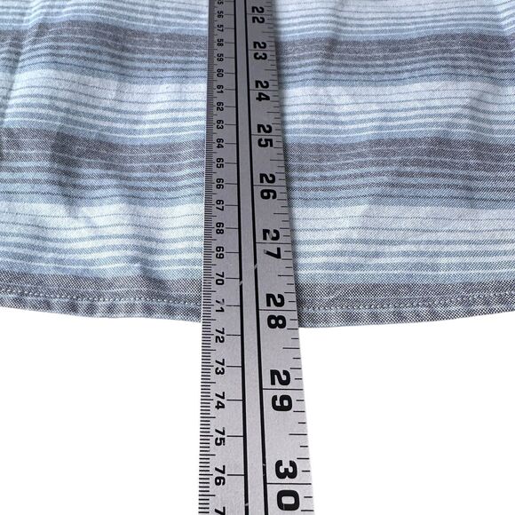 Howler Bros Shirt Men's Medium Blue Gray Striped Long Sleeve Button Up Brothers - Picture 10 of 10